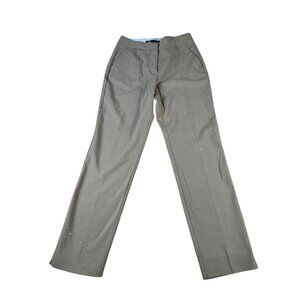 NEW Zara Beige Rhinestone Dress Pants Beige Women's XS Bling Diamond Twinkling